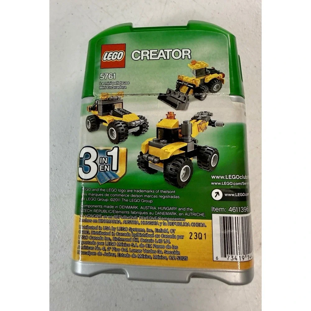 LEGO Creator Mini Digger 5761 3-in-1 Complete Set 56 Pieces 100% Complete MINT!